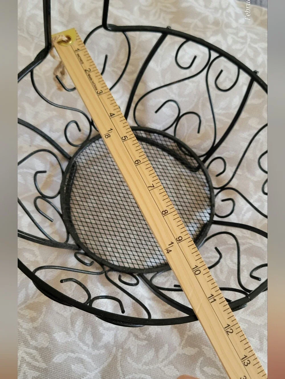 Black Decorative Wrought Iron Fruit  Basket - Home Accents